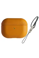 Newface Airpods 3 (3.nesil) 405 Deri Kılıf - Turuncu