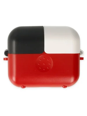 Newface Airpods 3 (3.nesil) Basmalı Kılıf - Kırmızı-Siyah-Beyaz