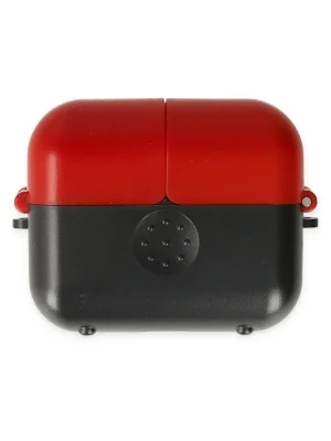 Newface Airpods 3 (3.nesil) Basmalı Kılıf - Siyah-Kırmızı