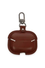Newface Airpods 3 (3.nesil) Çanta Deri Kılıf - Kahverengi - Görsel 2