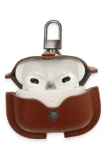Newface Airpods 3 (3.nesil) Çanta Deri Kılıf - Taba - Görsel 3