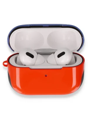 Newface Airpods Pro (1.nesil) 3in1 Kılıf - Kırmızı-Lacivert