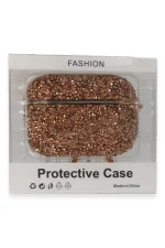 Newface Airpods Pro (1.nesil) Mira Taşlı Kılıf - Rose Gold - Görsel 3