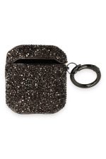 Newface Airpods Pro 2 (2.nesil) Mira Taşlı Kılıf - Siyah - Görsel 2