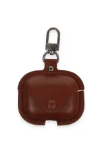 Newface Airpods Pro 2 (2.nesil) Çanta Deri Kılıf - Kahverengi