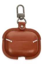 Newface Airpods Pro 2 (2.nesil) Çanta Deri Kılıf - Taba - Görsel 2