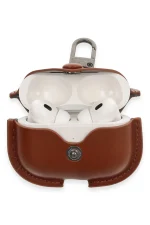 Newface Airpods Pro 2 (2.nesil) Çanta Deri Kılıf - Taba - Görsel 3