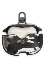 Newface Airpods Pro 2 (2.nesil) Çanta Kamuflaj Deri Kılıf - Gri - Görsel 3