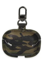 Newface Airpods Pro 2 (2.nesil) Çanta Kamuflaj Deri Kılıf - Haki Yeşil - Görsel 2