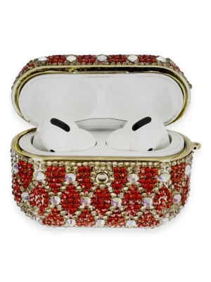 Newface Airpods Pro 2 (2.nesil) Klor Taşlı Kılıf - Desen 1