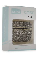 Newface Airpods Pro 2 (2.nesil) Luz Taşlı Kılıf - Siyah - Görsel 4