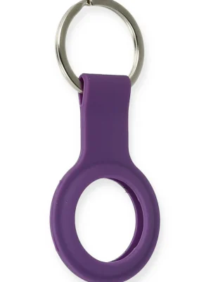 Newface Airtag Silikon Kılıf - Mor