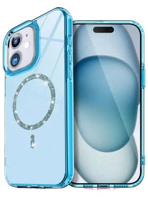 Newface Apple iPhone 11 Live Diamond Magsafe Kapak - Mavi