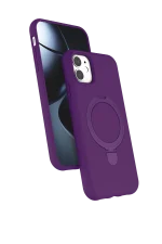 Newface Apple iPhone 11 Regal Magsafe Standlı Kapak - Derin Mor