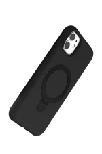 Newface Apple iPhone 11 Regal Magsafe Standlı Kapak - Siyah - Görsel 3