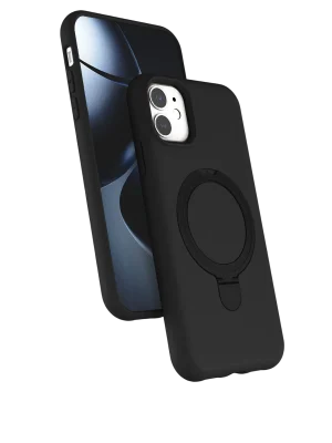 Newface Apple iPhone 11 Regal Magsafe Standlı Kapak - Siyah