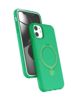 Newface Apple iPhone 11 Regal Magsafe Standlı Kapak - Yeşil