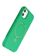 Newface Apple iPhone 11 Regal Magsafe Standlı Kapak - Yeşil - Görsel 3
