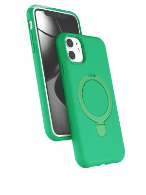 Newface Apple iPhone 11 Regal Magsafe Standlı Kapak - Yeşil
