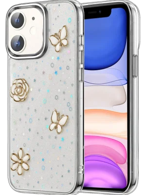 Newface Apple iPhone 12 Fiyonk Desenli Kapak - Desen 10