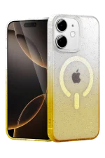 Newface Apple iPhone 12 Pummel Shiny Magsafe Kapak - Gold