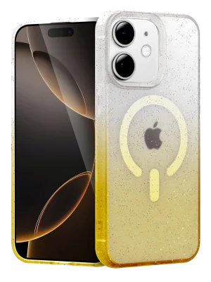 Newface Apple iPhone 12 Pummel Shiny Magsafe Kapak - Gold