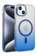 Newface Apple iPhone 14 Glossy Magsafe Kapak - Mavi