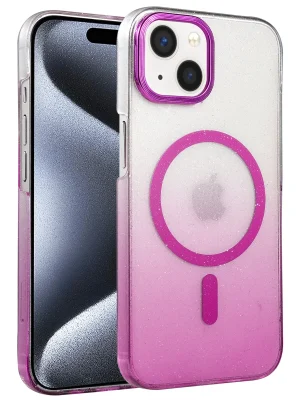 Newface Apple iPhone 14 Glossy Magsafe Kapak - Mor