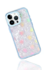 Newface Apple iPhone 14 Lumi Desenli Kapak - Mavi - Görsel 4