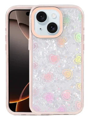 Newface Apple iPhone 14 Lumi Desenli Kapak - Pembe