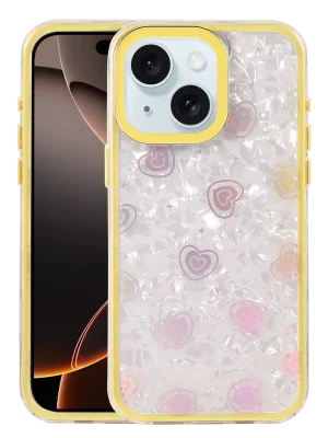 Newface Apple iPhone 14 Lumi Desenli Kapak - Sarı