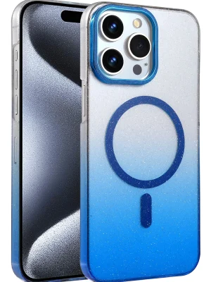 Newface Apple iPhone 14 Pro Max Glossy Magsafe Kapak - Mavi