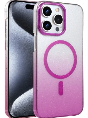 Newface Apple iPhone 14 Pro Max Glossy Magsafe Kapak - Mor