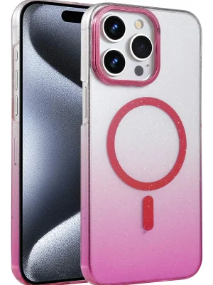 Newface Apple iPhone 14 Pro Max Glossy Magsafe Kapak - Pembe