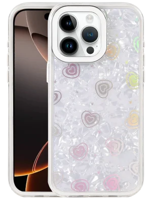 Newface Apple iPhone 14 Pro Max Lumi Desenli Kapak - Beyaz