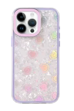 Newface Apple iPhone 14 Pro Max Lumi Desenli Kapak - Mor - Görsel 3