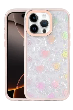Newface Apple iPhone 14 Pro Max Lumi Desenli Kapak - Pembe