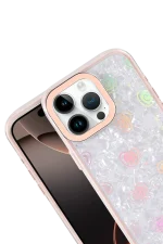 Newface Apple iPhone 14 Pro Max Lumi Desenli Kapak - Pembe - Görsel 3