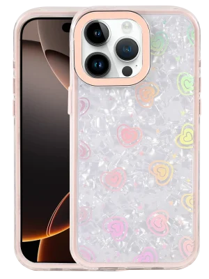 Newface Apple iPhone 14 Pro Max Lumi Desenli Kapak - Pembe