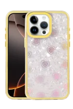 Newface Apple iPhone 14 Pro Max Lumi Desenli Kapak - Sarı