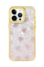 Newface Apple iPhone 14 Pro Max Lumi Desenli Kapak - Sarı - Görsel 3