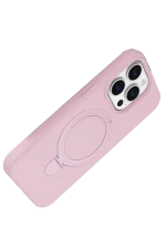 Newface Apple iPhone 14 Pro Max Regal Magsafe Standlı Kapak - Açık Pembe - Görsel 3