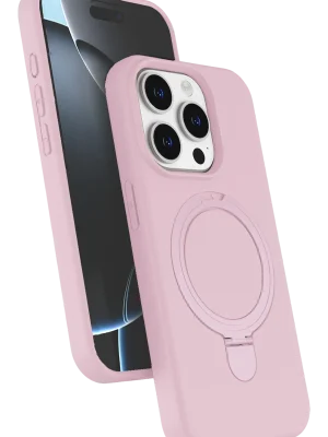 Newface Apple iPhone 14 Pro Max Regal Magsafe Standlı Kapak - Açık Pembe