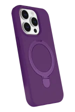 Newface Apple iPhone 14 Pro Max Regal Magsafe Standlı Kapak - Derin Mor - Görsel 2