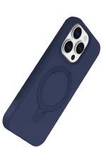 Newface Apple iPhone 14 Pro Max Regal Magsafe Standlı Kapak - Lacivert - Görsel 3