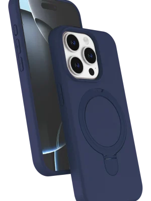 Newface Apple iPhone 14 Pro Max Regal Magsafe Standlı Kapak - Lacivert