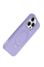 Newface Apple iPhone 14 Pro Max Regal Magsafe Standlı Kapak - Lila - Görsel 3