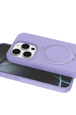 Newface Apple iPhone 14 Pro Max Regal Magsafe Standlı Kapak - Lila - Görsel 4