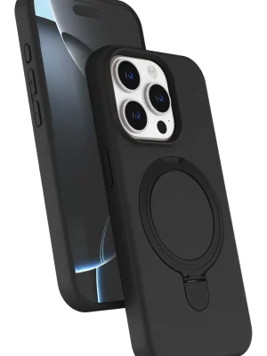 Newface Apple iPhone 14 Pro Max Regal Magsafe Standlı Kapak - Siyah