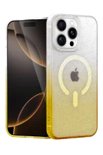 Newface Apple iPhone 14 Pro Pummel Shiny Magsafe Kapak - Gold